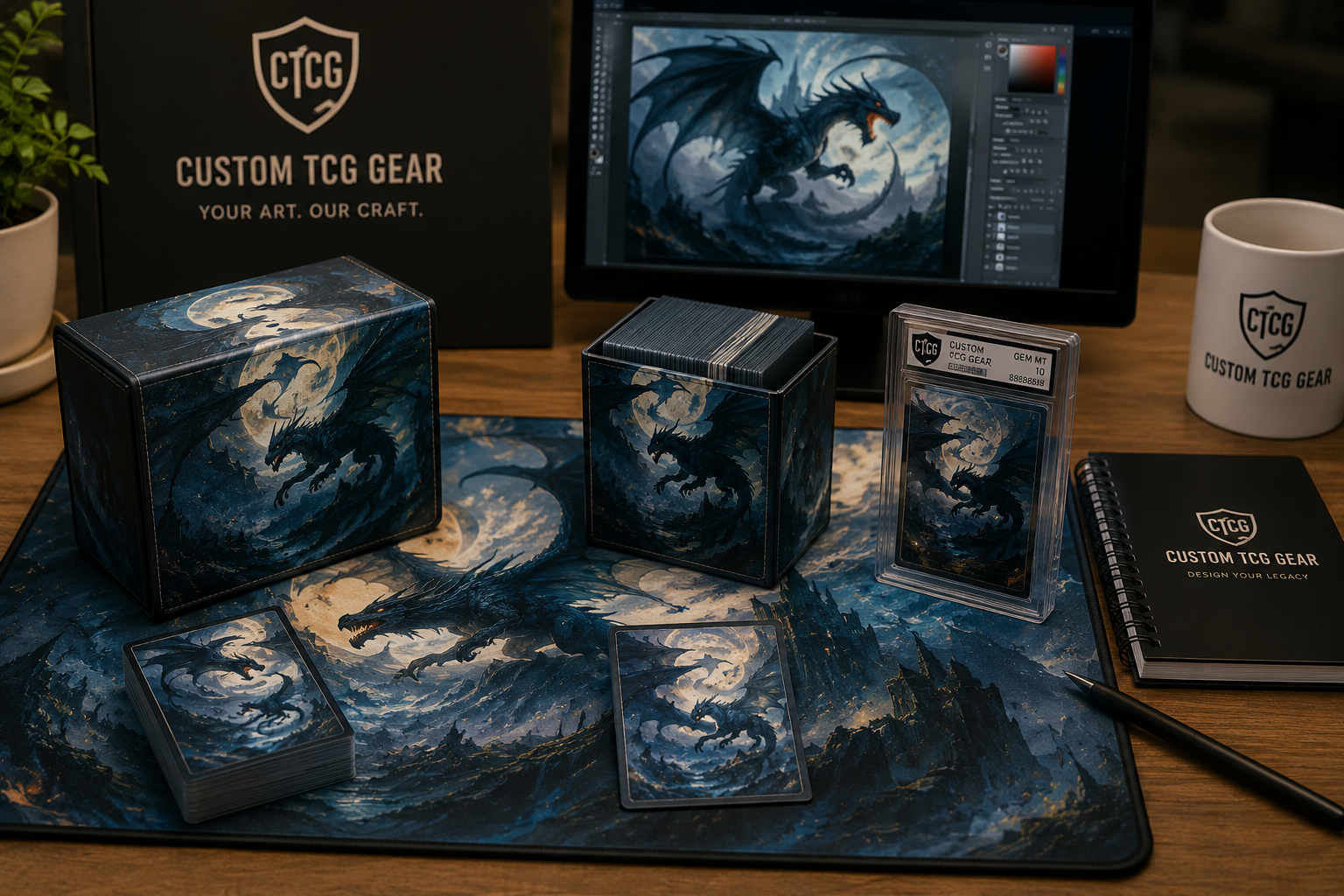 West Coast TCG custom TCG playmats, sleeves, deck boxes and slab cards